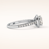 0.31 TCW Round Shaped Moissanite Half Eternity Wedding Band