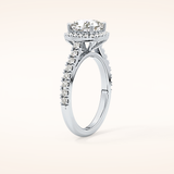0.31 TCW Round Shaped Moissanite Half Eternity Wedding Band