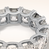 10.21 TCW Emerald & Square Shaped Moissanite Full Eternity Wedding Band