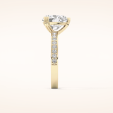 3.03 CT Heart Shaped Pave Moissanite Engagement Ring
