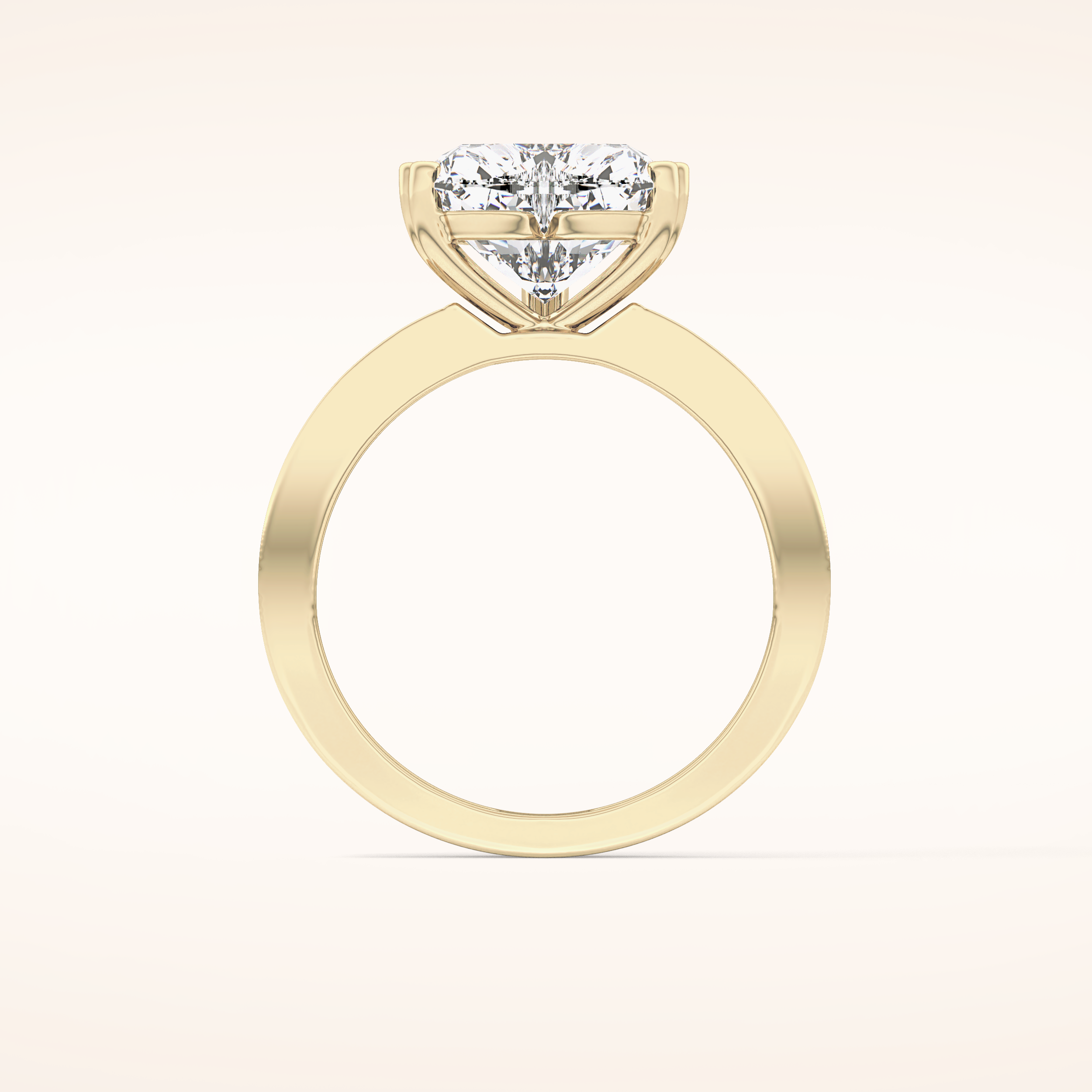 3.03 CT Heart Shaped Pave Moissanite Engagement Ring