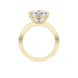 Heart Channel Pave Lab Grown Diamond Engagement Ring
