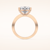 3.03 CT Heart Shaped Pave Moissanite Engagement Ring
