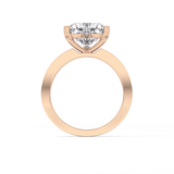 Heart Channel Pave Lab Grown Diamond Engagement Ring