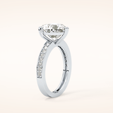 3.03 CT Heart Shaped Pave Moissanite Engagement Ring