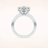 3.03 CT Heart Shaped Pave Moissanite Engagement Ring