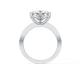 Heart Channel Pave Lab Grown Diamond Engagement Ring