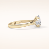 1.67 CT Oval Shaped Three Stone Moissanite Engagement Ring