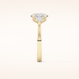 1.67 CT Oval Shaped Three Stone Moissanite Engagement Ring