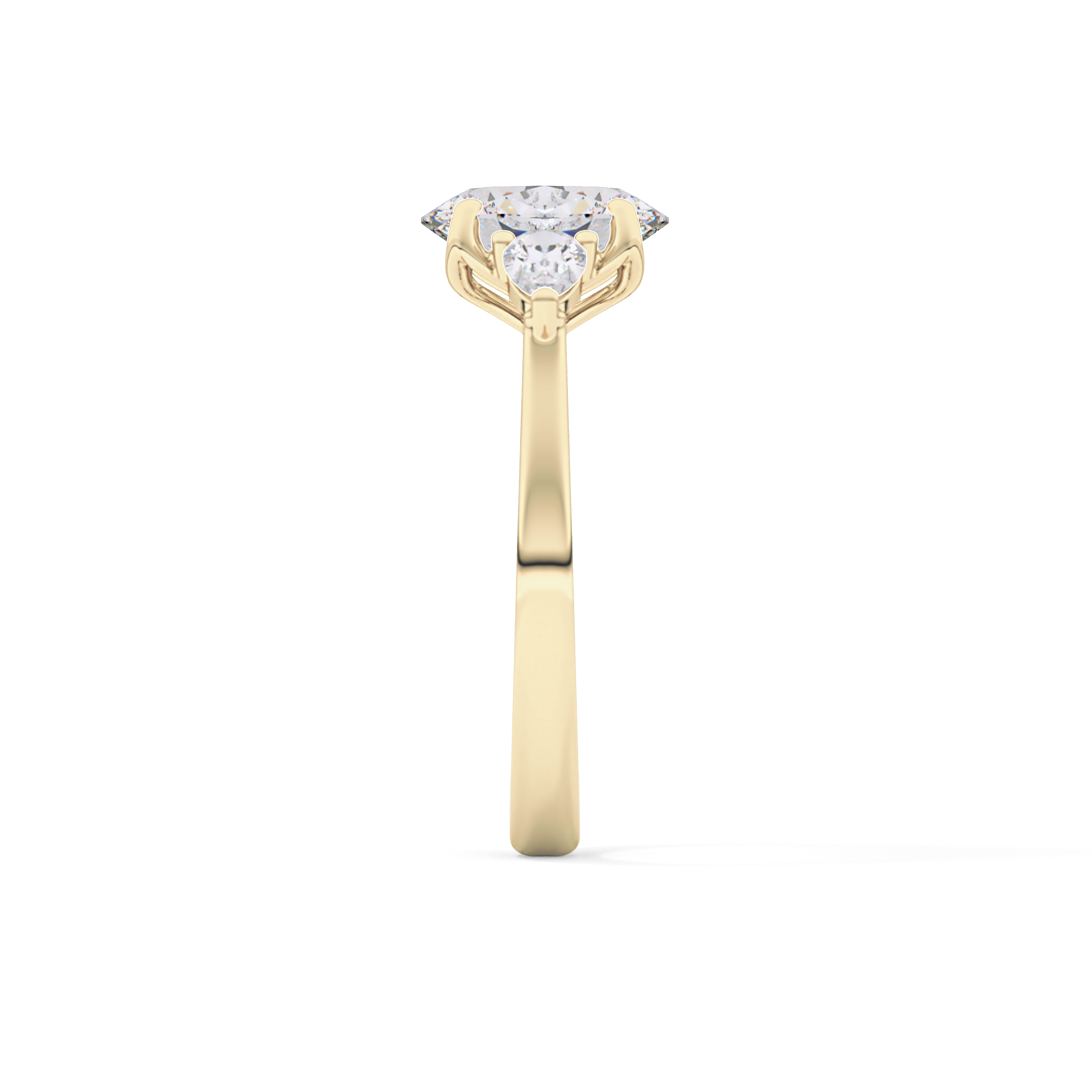 Oval Three Stone Lab Grown Diamond Engagement Ring