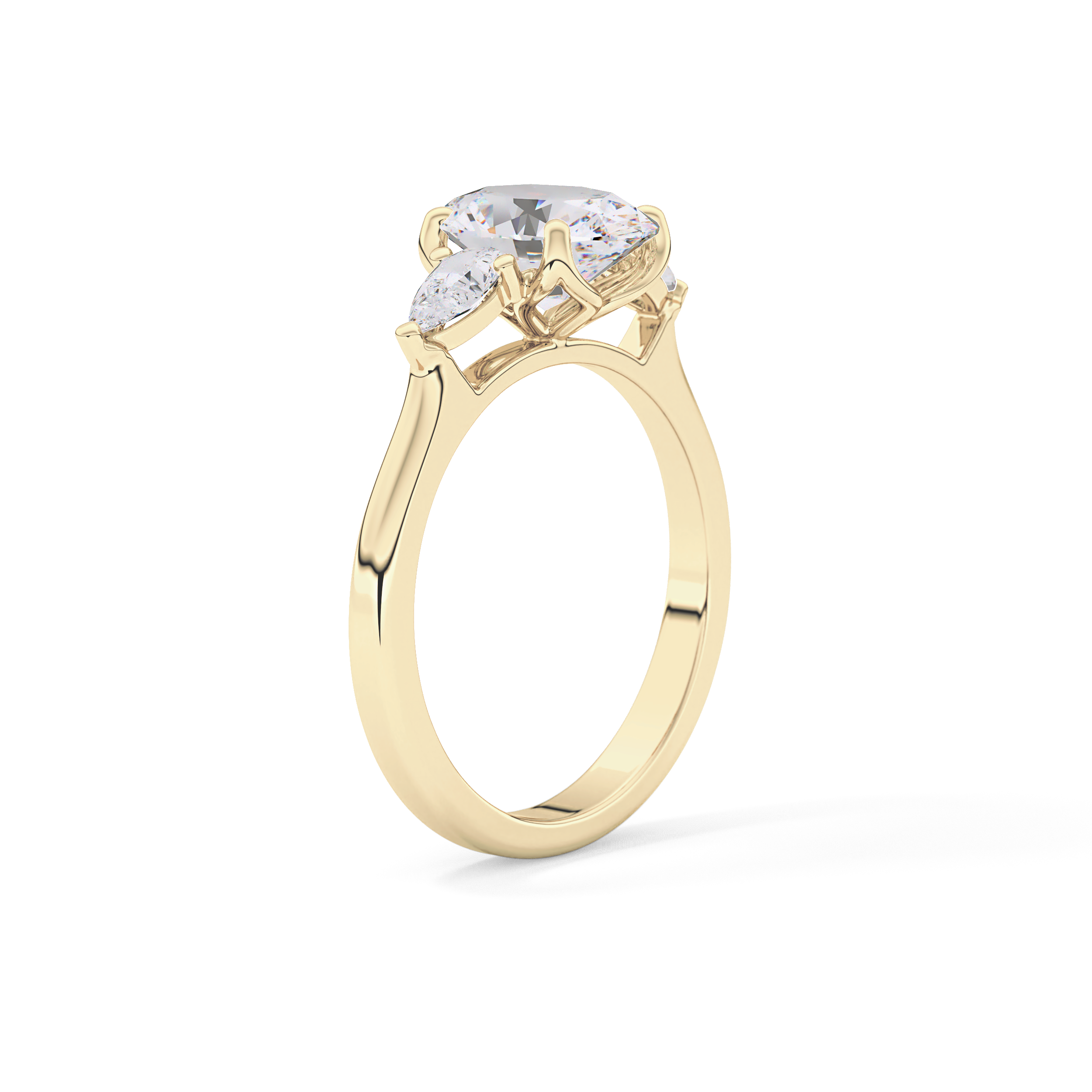 Oval Three Stone Lab Grown Diamond Engagement Ring