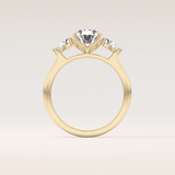 1.67 CT Oval Shaped Three Stone Moissanite Engagement Ring