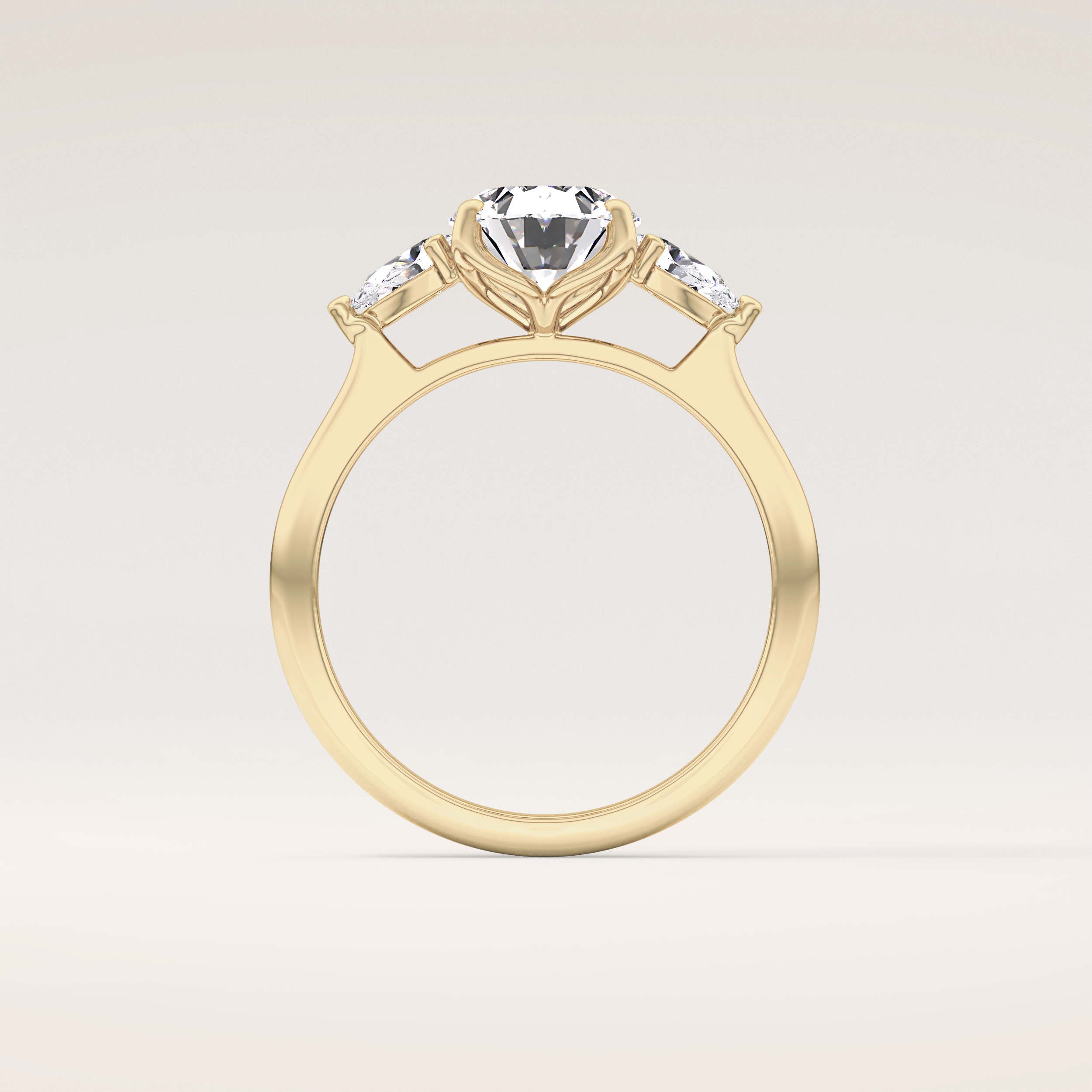 1.67 CT Oval Shaped Three Stone Moissanite Engagement Ring