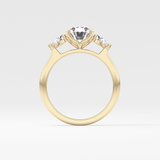 Oval Three Stone Lab Grown Diamond Engagement Ring