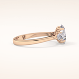 1.67 CT Oval Shaped Three Stone Moissanite Engagement Ring
