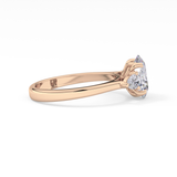 Oval Three Stone Lab Grown Diamond Engagement Ring