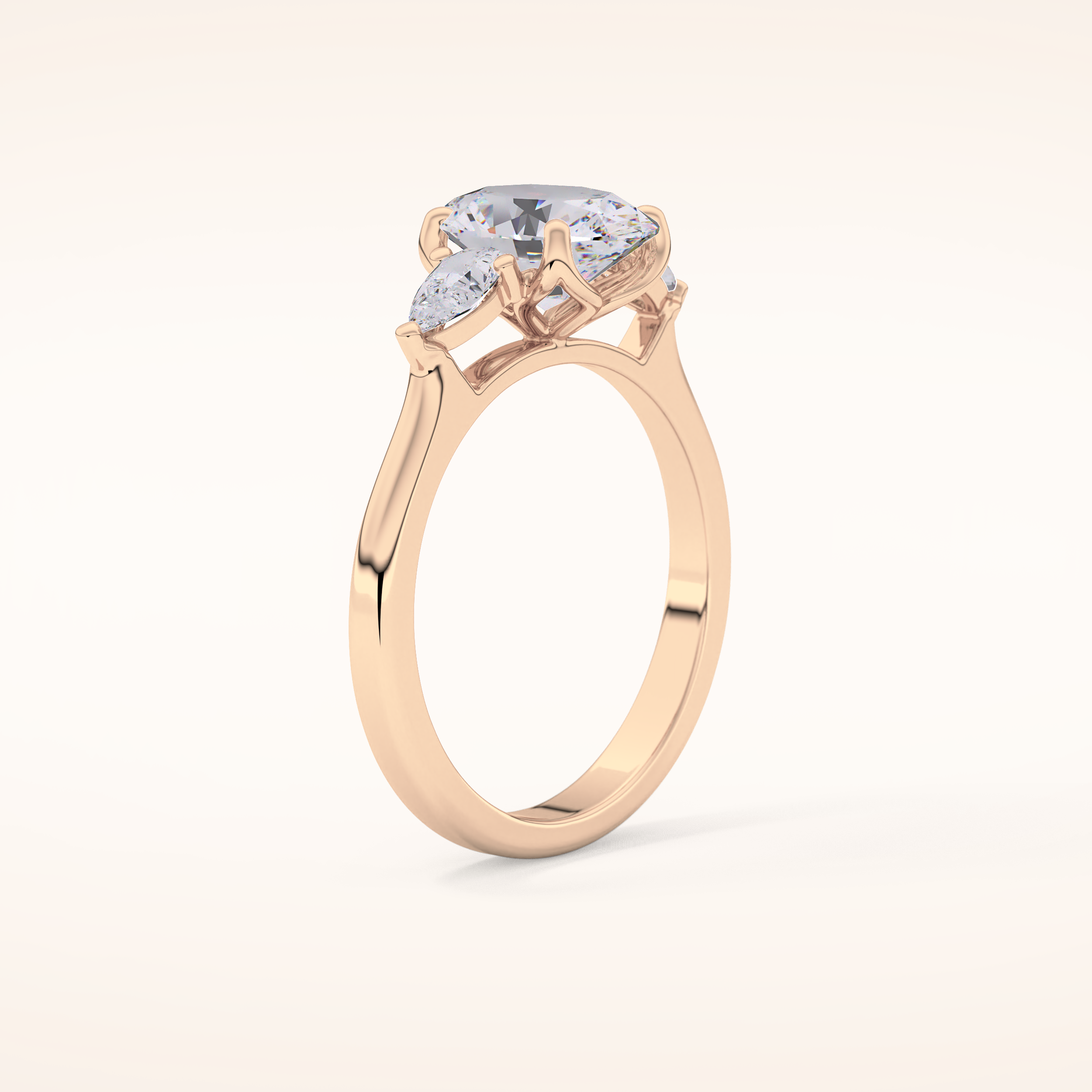1.67 CT Oval Shaped Three Stone Moissanite Engagement Ring