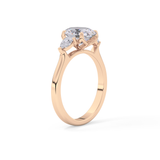 Oval Three Stone Lab Grown Diamond Engagement Ring