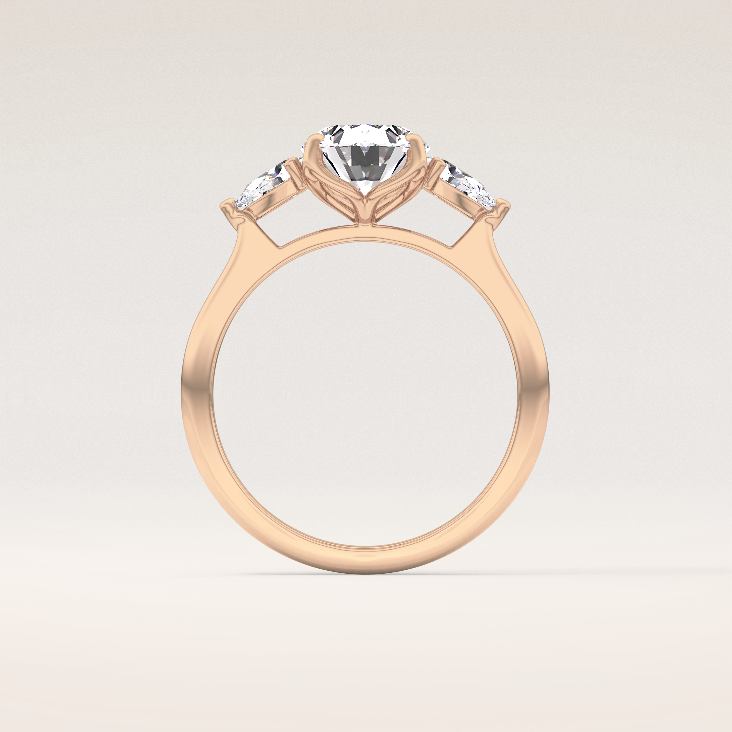 1.67 CT Oval Shaped Three Stone Moissanite Engagement Ring
