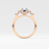 Oval Three Stone Lab Grown Diamond Engagement Ring