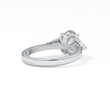 Oval Three Stone Lab Grown Diamond Engagement Ring