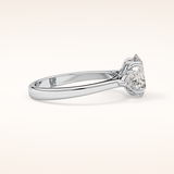 1.67 CT Oval Shaped Three Stone Moissanite Engagement Ring