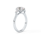 Oval Three Stone Lab Grown Diamond Engagement Ring