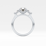 Oval Three Stone Lab Grown Diamond Engagement Ring