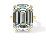 Emerald Cathedral Solitaire Lab Grown Diamond Engagement Ring
