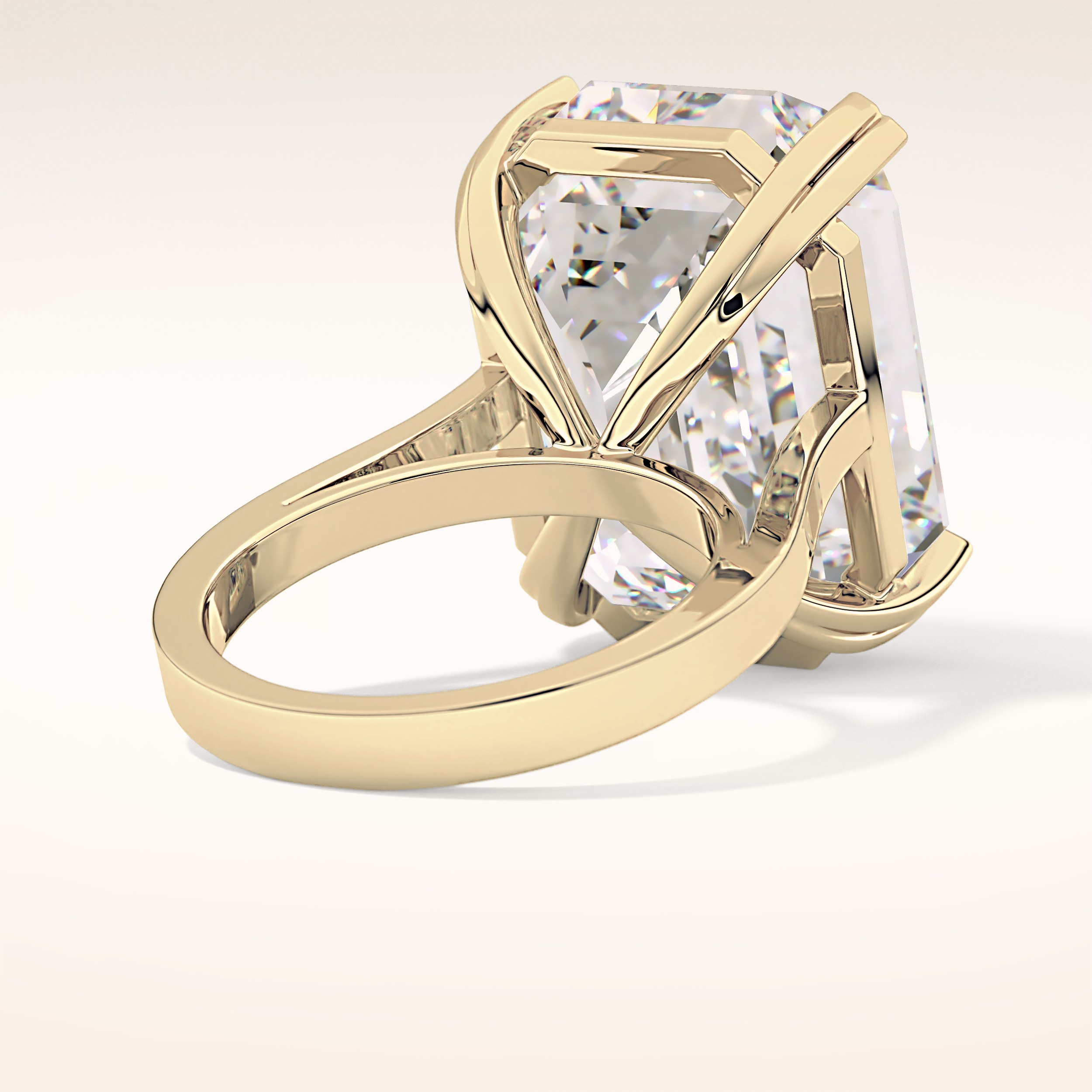 1.29 CT Emerald Shaped Cluster Moissanite Engagement Ring
