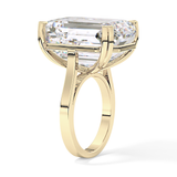 Emerald Cathedral Solitaire Lab Grown Diamond Engagement Ring