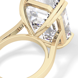 Emerald Cathedral Solitaire Lab Grown Diamond Engagement Ring