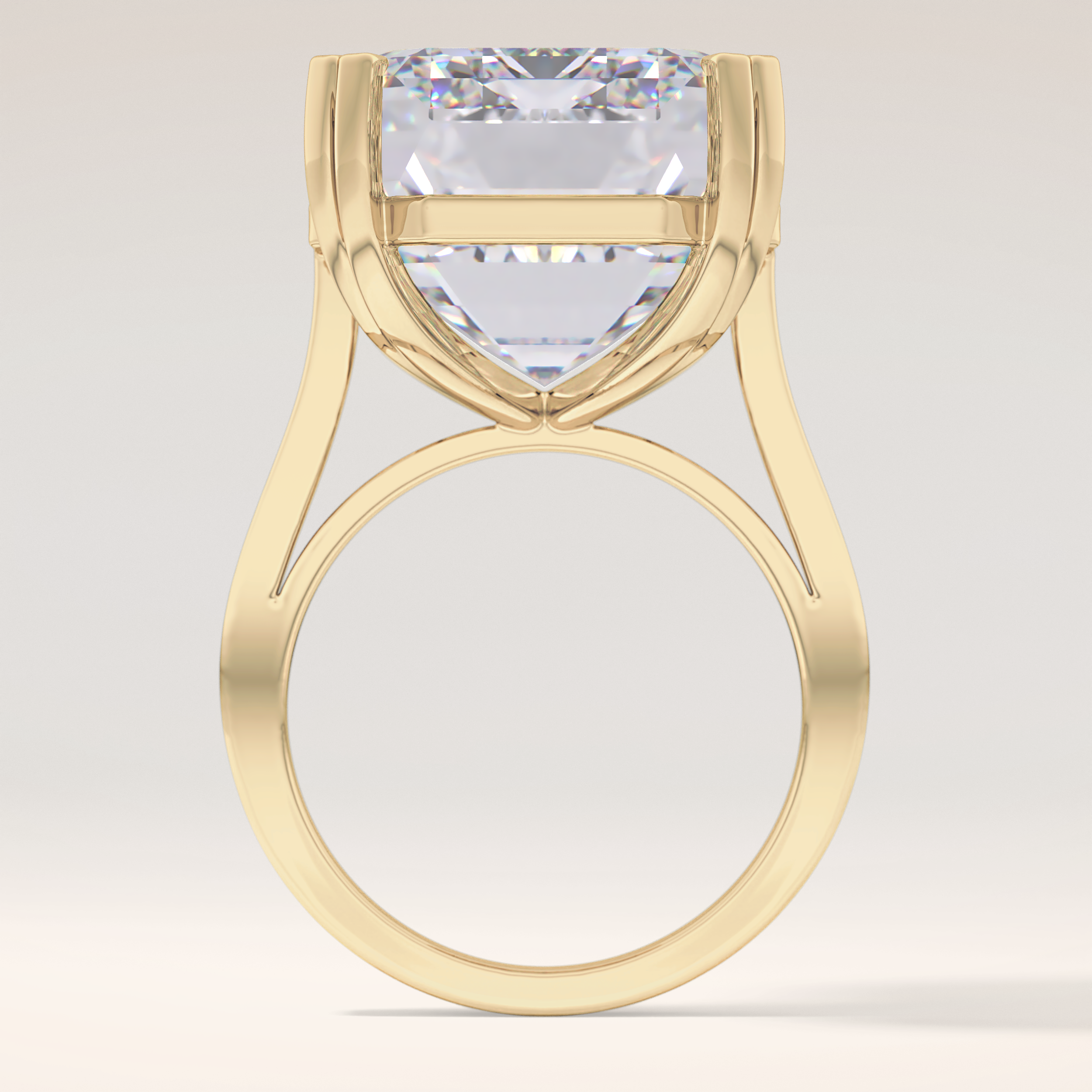 1.29 CT Emerald Shaped Cluster Moissanite Engagement Ring