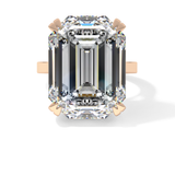Emerald Cathedral Solitaire Lab Grown Diamond Engagement Ring