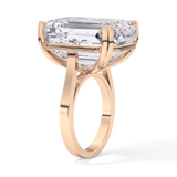 Emerald Cathedral Solitaire Lab Grown Diamond Engagement Ring