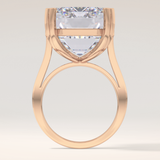 1.29 CT Emerald Shaped Cluster Moissanite Engagement Ring