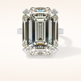 1.29 CT Emerald Shaped Cluster Moissanite Engagement Ring