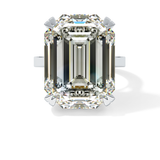 Emerald Cathedral Solitaire Lab Grown Diamond Engagement Ring