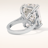1.29 CT Emerald Shaped Cluster Moissanite Engagement Ring