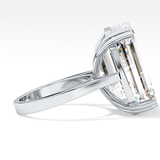 Emerald Cathedral Solitaire Lab Grown Diamond Engagement Ring