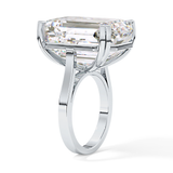 Emerald Cathedral Solitaire Lab Grown Diamond Engagement Ring