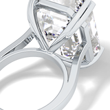 Emerald Cathedral Solitaire Lab Grown Diamond Engagement Ring