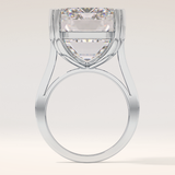 1.29 CT Emerald Shaped Cluster Moissanite Engagement Ring