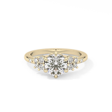Round Cluster Lab Grown Diamond Engagement Ring