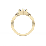 Round Cluster Lab Grown Diamond Engagement Ring