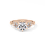 Round Cluster Lab Grown Diamond Engagement Ring