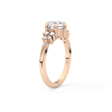 Round Cluster Lab Grown Diamond Engagement Ring