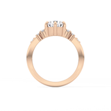 Round Cluster Lab Grown Diamond Engagement Ring