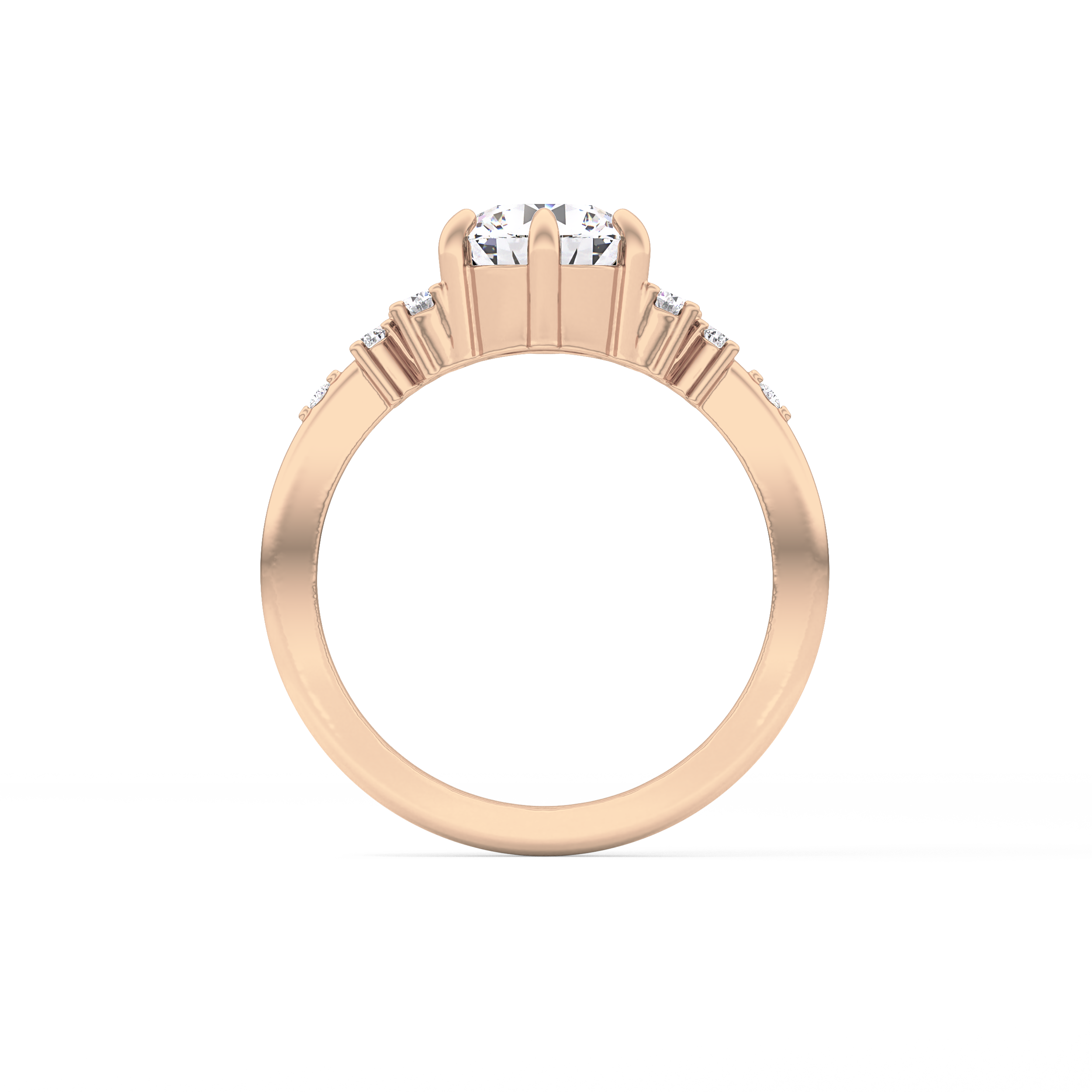 Round Cluster Lab Grown Diamond Engagement Ring