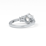 Round Cluster Lab Grown Diamond Engagement Ring